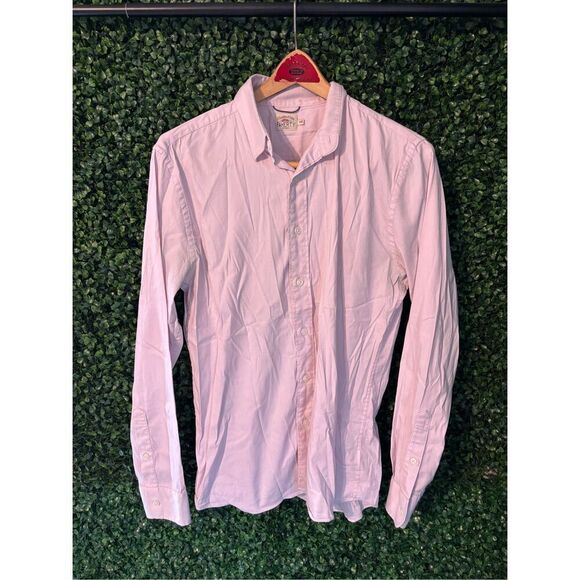 FAHERTY MOVEMENT BUTTON DOWN SHIRT SIZE MEDIUM SUNCOAST PINK - Picture 1 of 5